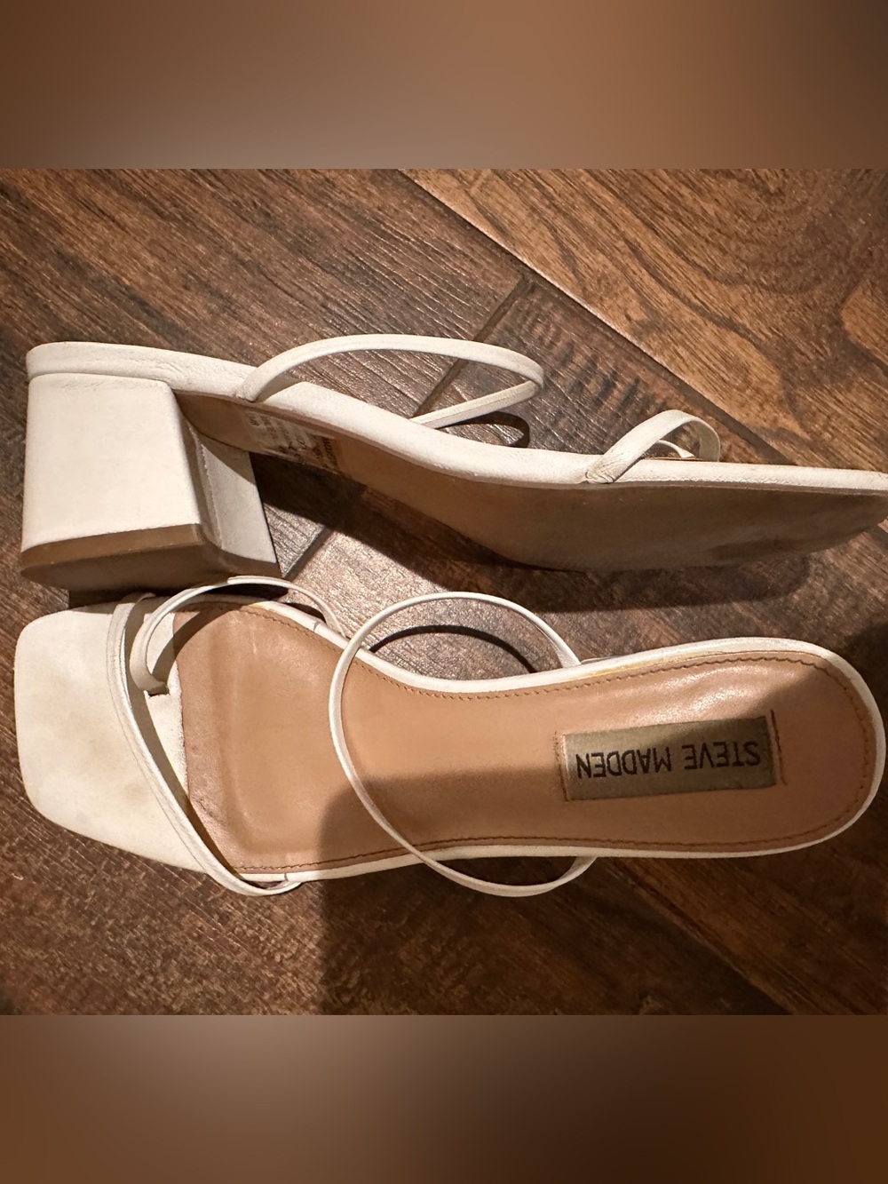 Steve Madden White Strappy Sandals